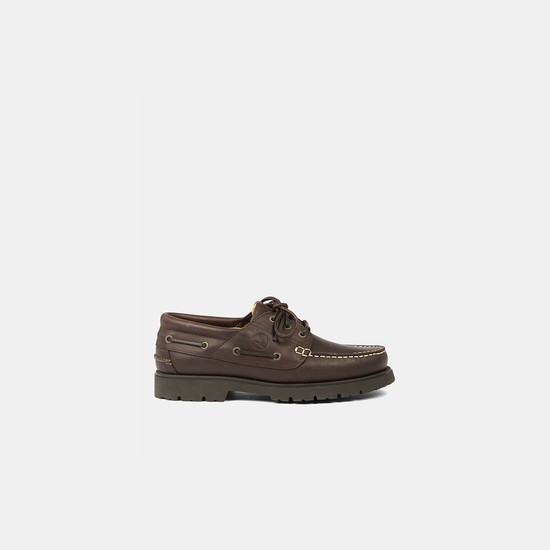 Aigle The Timeless Lugged Lace-up Boat Shoes Men Khaki ZA-28975